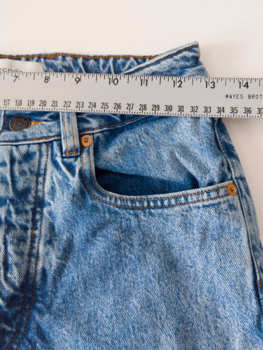 Decade Studio Alex Slim Tapered Non Stretch Denim Jeans 27 Raw Hem Cropped - Picture 7 of 11